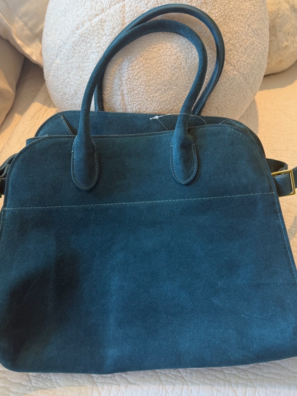 The Row Margaux 15 suede tote - Picture 7 of 12
